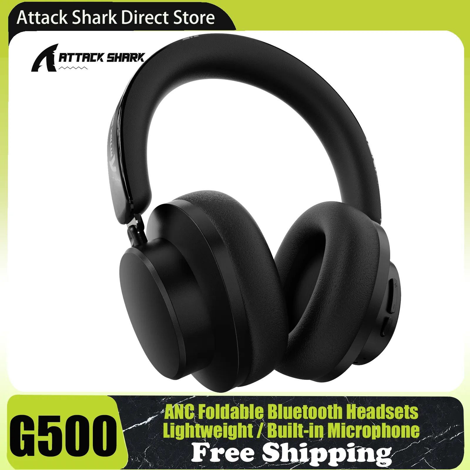 [Moedas R$ 96,11] Attack Shark G500 Fone De Ouvido Bluetooth 5.3 Com Cancelamento De Rudo Ativo